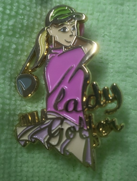 "LADY GOLFER"  CAP PIN